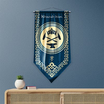 Yüzüklerin Efendisi Güç Yüzükleri Khazad-dum Krallığı Flama Bayrak 50x100