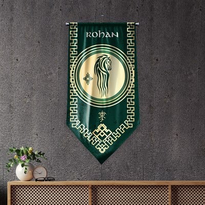 Yüzüklerin Efendisi Güç Yüzükleri Rohan Krallığı Flama Bayrak 50x100