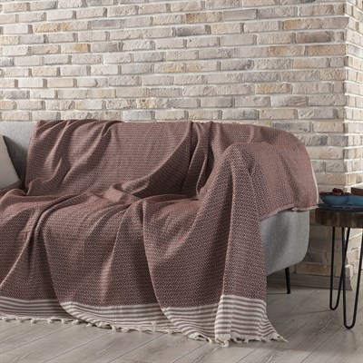 Vagonik Zümrüt Çok Amaçlı Sık Dokuma Bordo Koltuk Örtüsü 170x210 cm