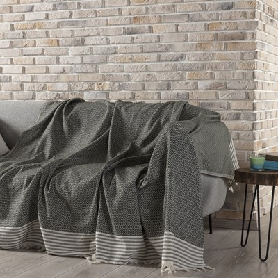 Vagonik Zümrüt Çok Amaçlı Sık Dokuma Haki Koltuk Örtüsü 170x210 cm
