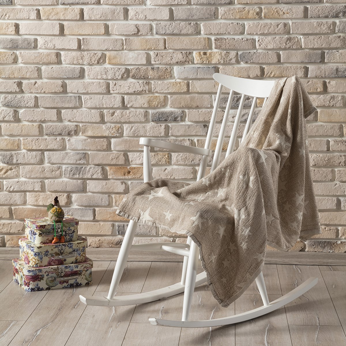  Bebek Battaniyesi %100 Doğal Pamuk Antialerjik 80cm X 120cm Kahverengi