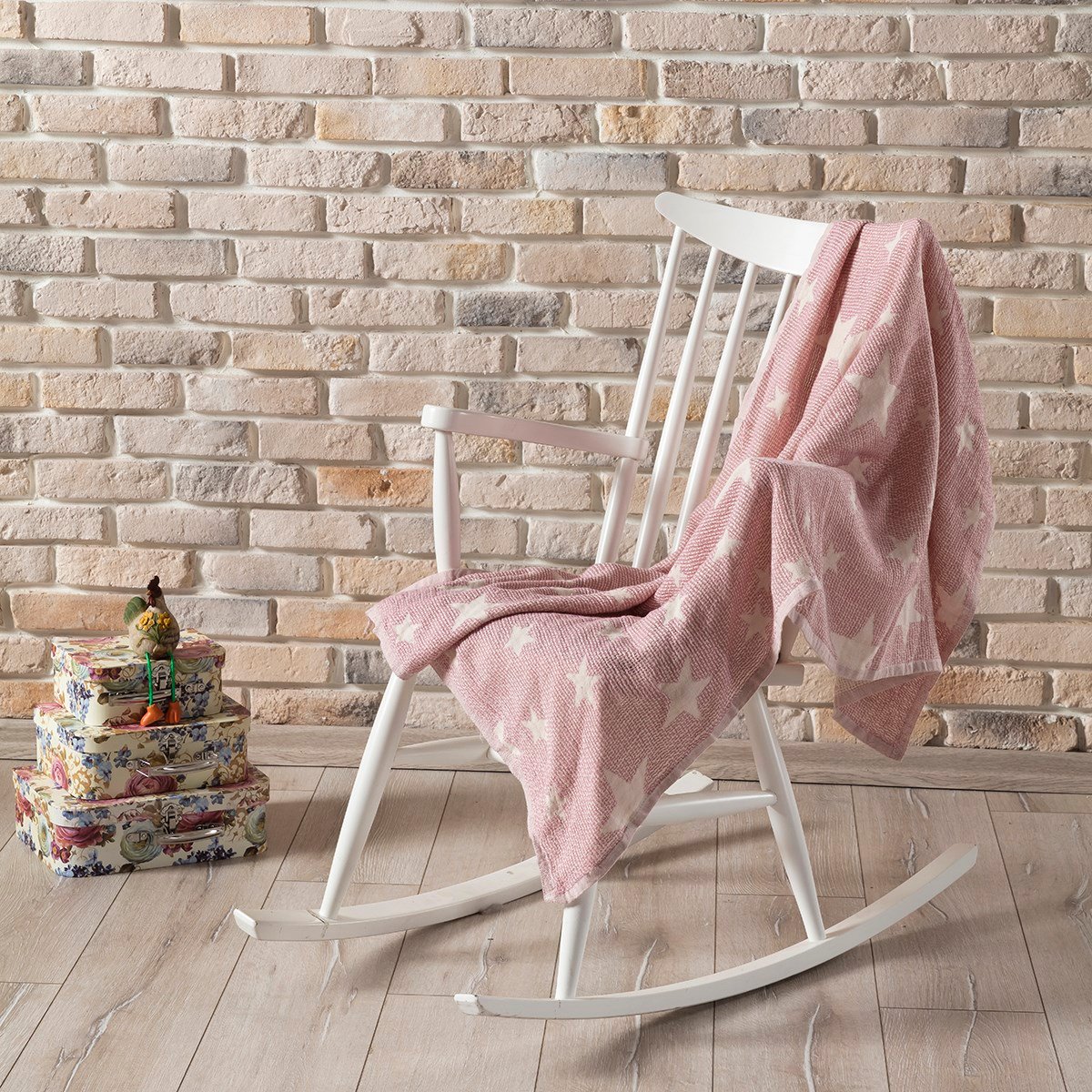  Bebek Battaniyesi %100 Doğal Pamuk Antialerjik 80cm X 120cm Pembe