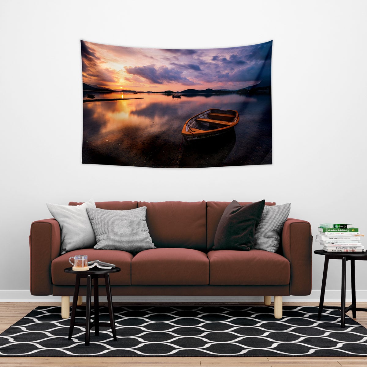 Deniz ve Sandal Duvar Örtüsü