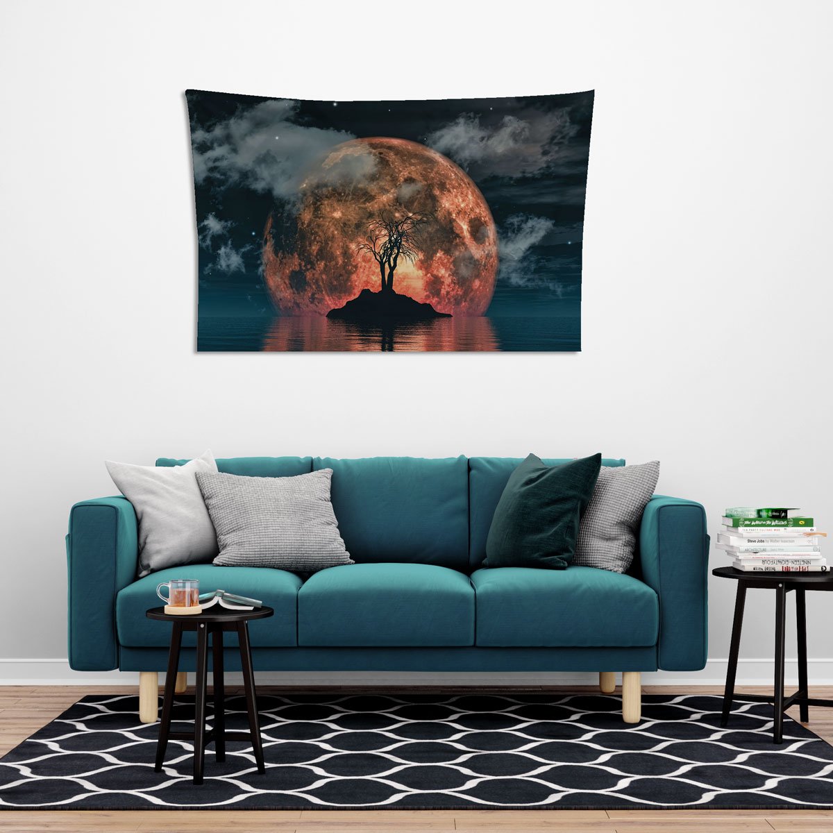 Dolunay Manzara Duvar Örtüsü