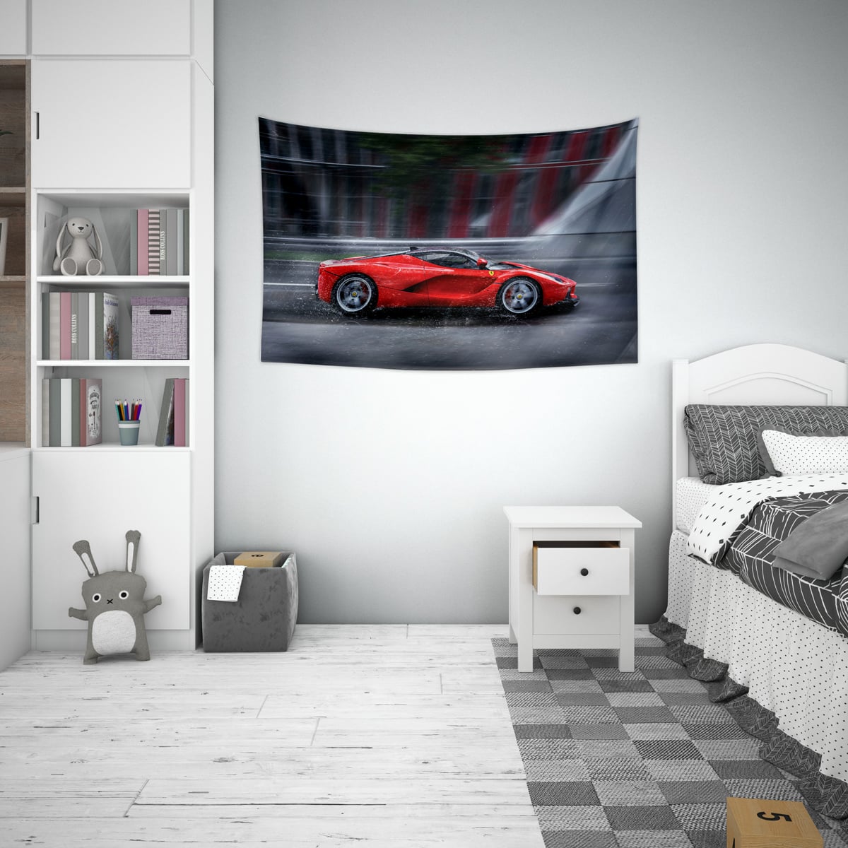 Ferrari ve Yağmur Duvar Örtüsü