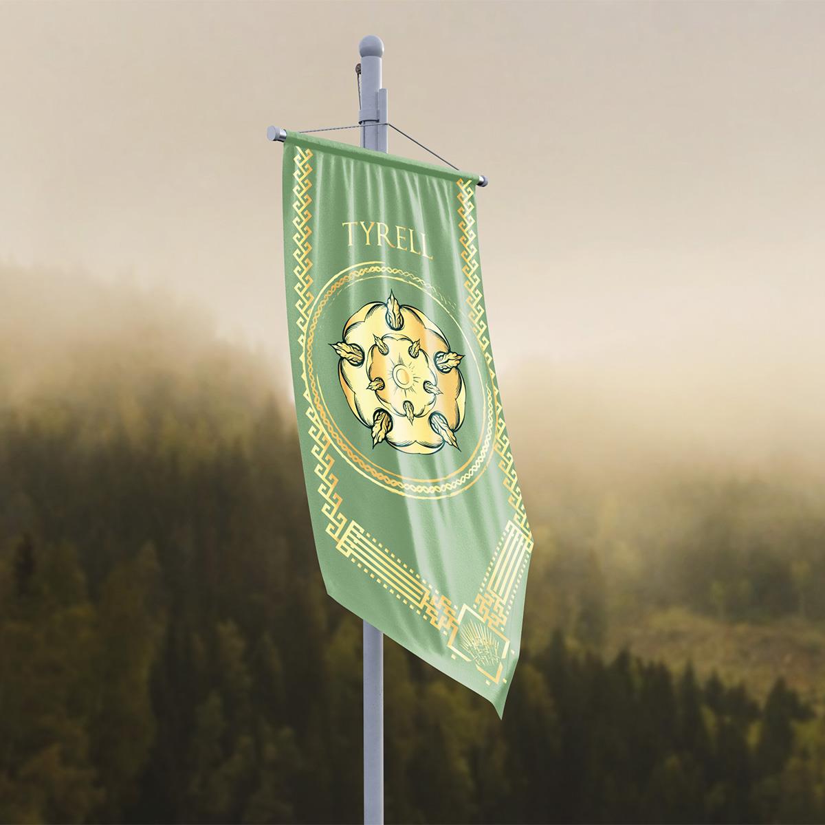 Game of Thrones Tyrell Hanedanlığı Flama Bayrak
