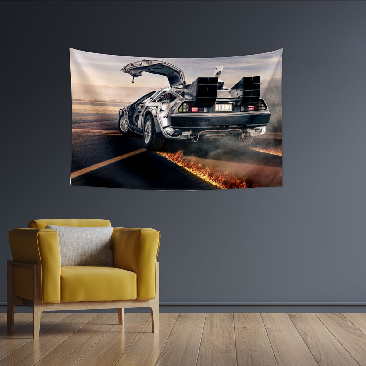 Geleceğe Dönüş Delorean Duvar Örtüsü