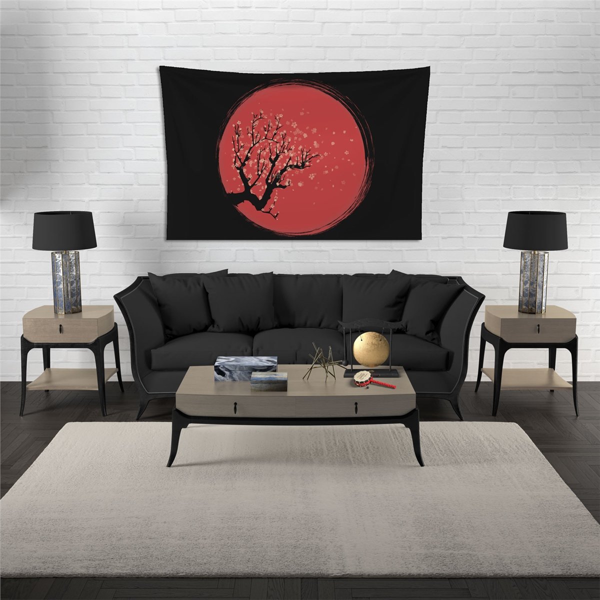 Japon Kiraz Ağacı Duvar Örtüsü