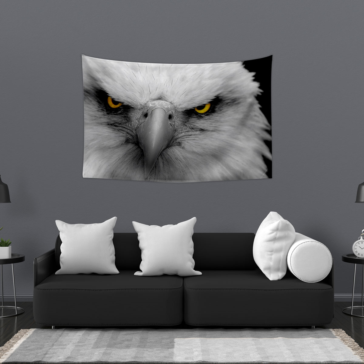 Kara Kartal Duvar Örtüsü