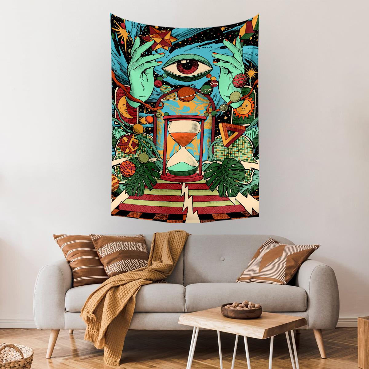 Kozmik Göz Psychedelic Duvar Örtüsü Halısı 70x100, 100x140, 140x200