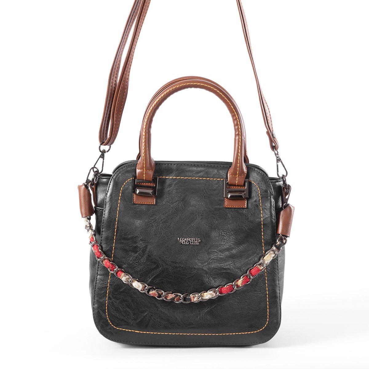 LOS ANGELES POLO CLUB Omuz Askılı Kadın Çantası Taba Siyah