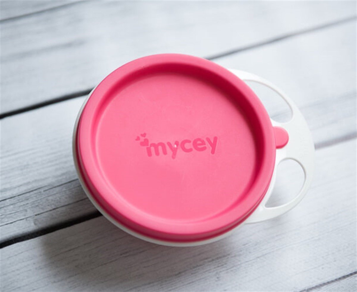 Mycey Kapaklı Mama Tabağı Pembe