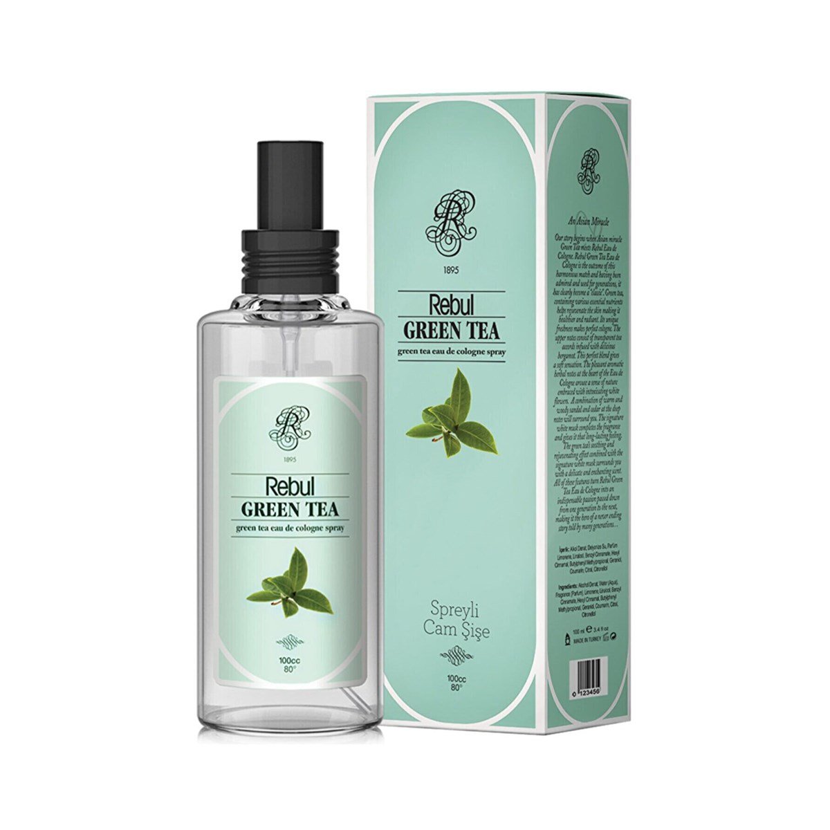 Rebul Green Tea Kolonya 100 ML Cam Şişe Sprey