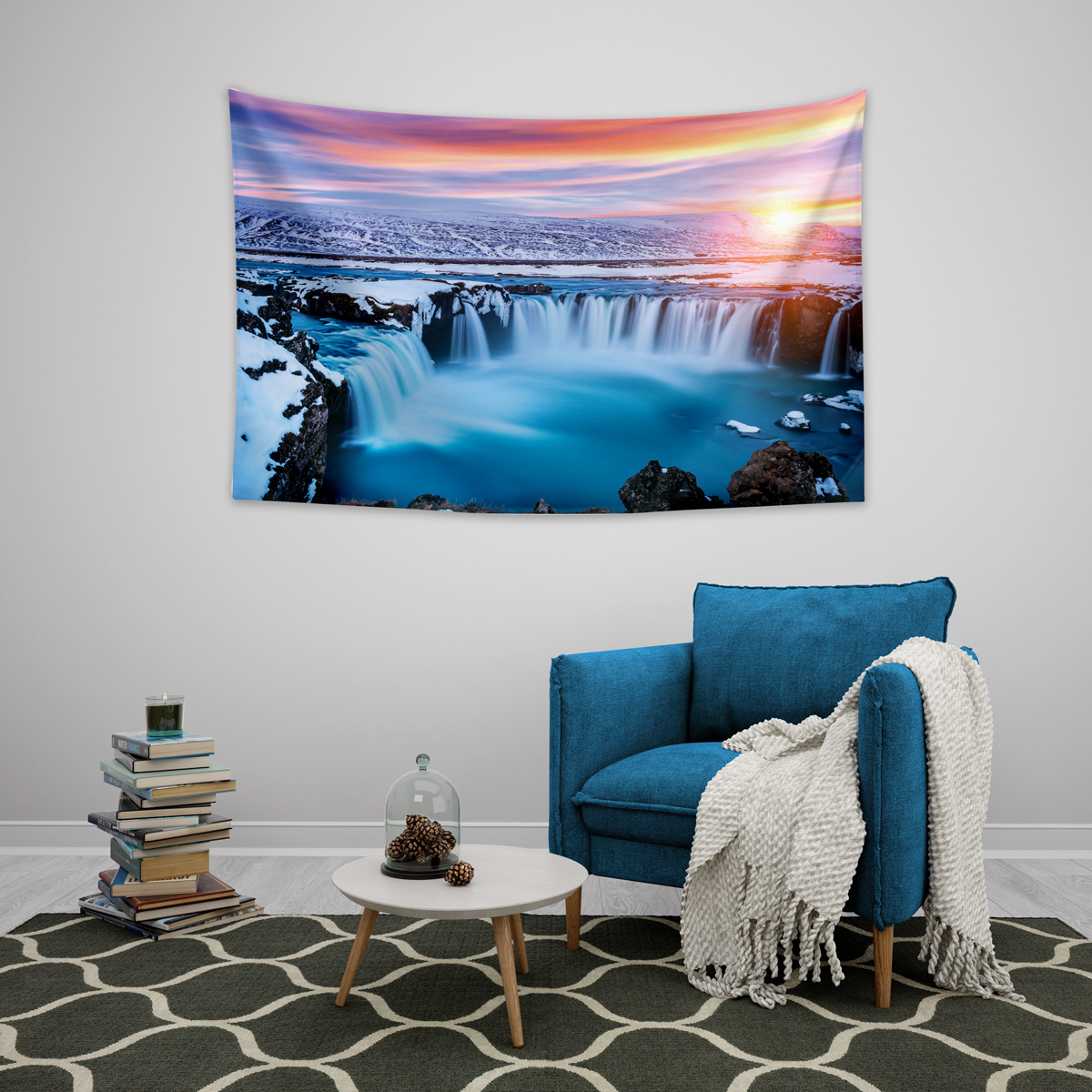 Şelale Manzaralı Duvar Örtüsü