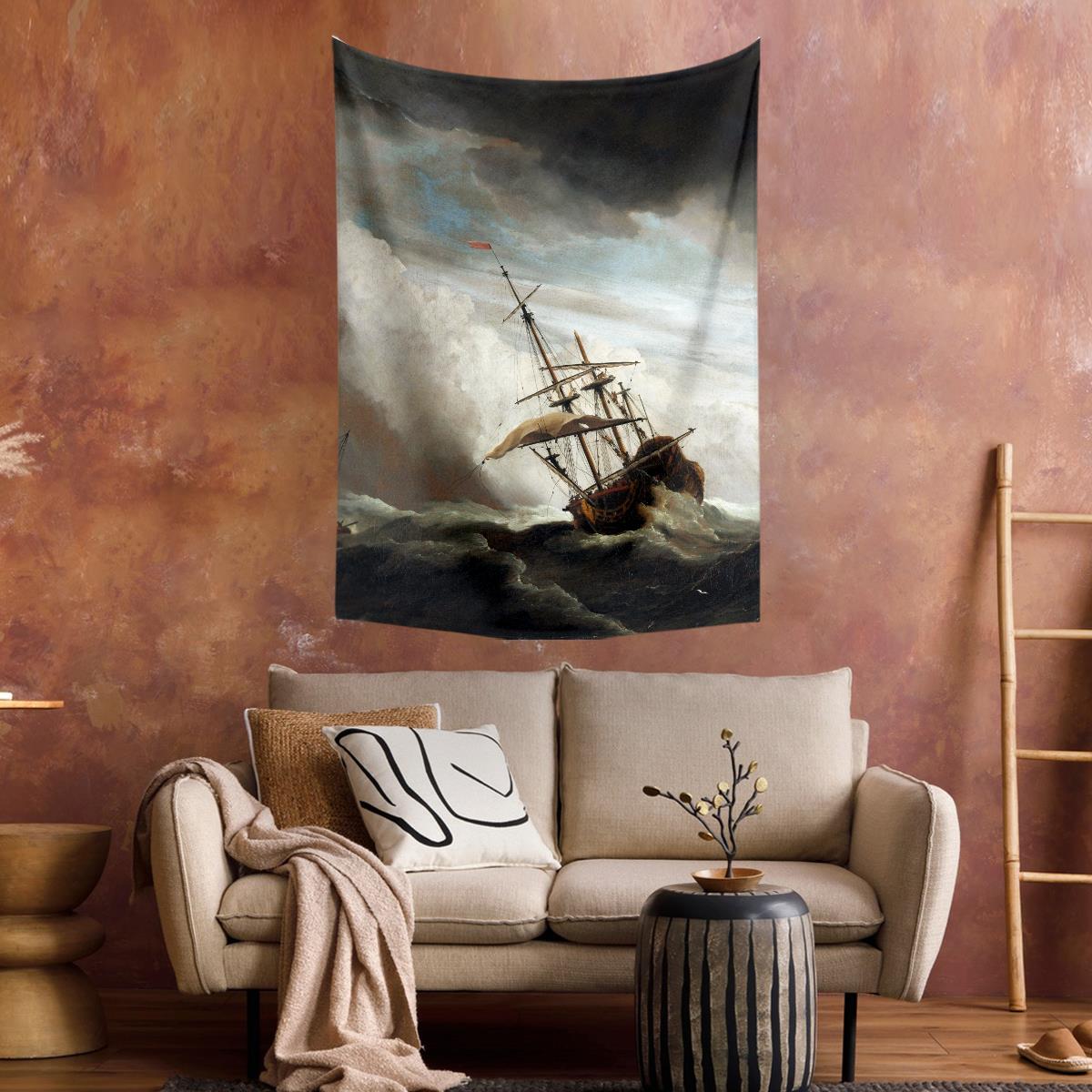 The Gust Gemi Rüzgar Tablosu Duvar Örtüsü Halısı 70x100, 100x140, 140x200