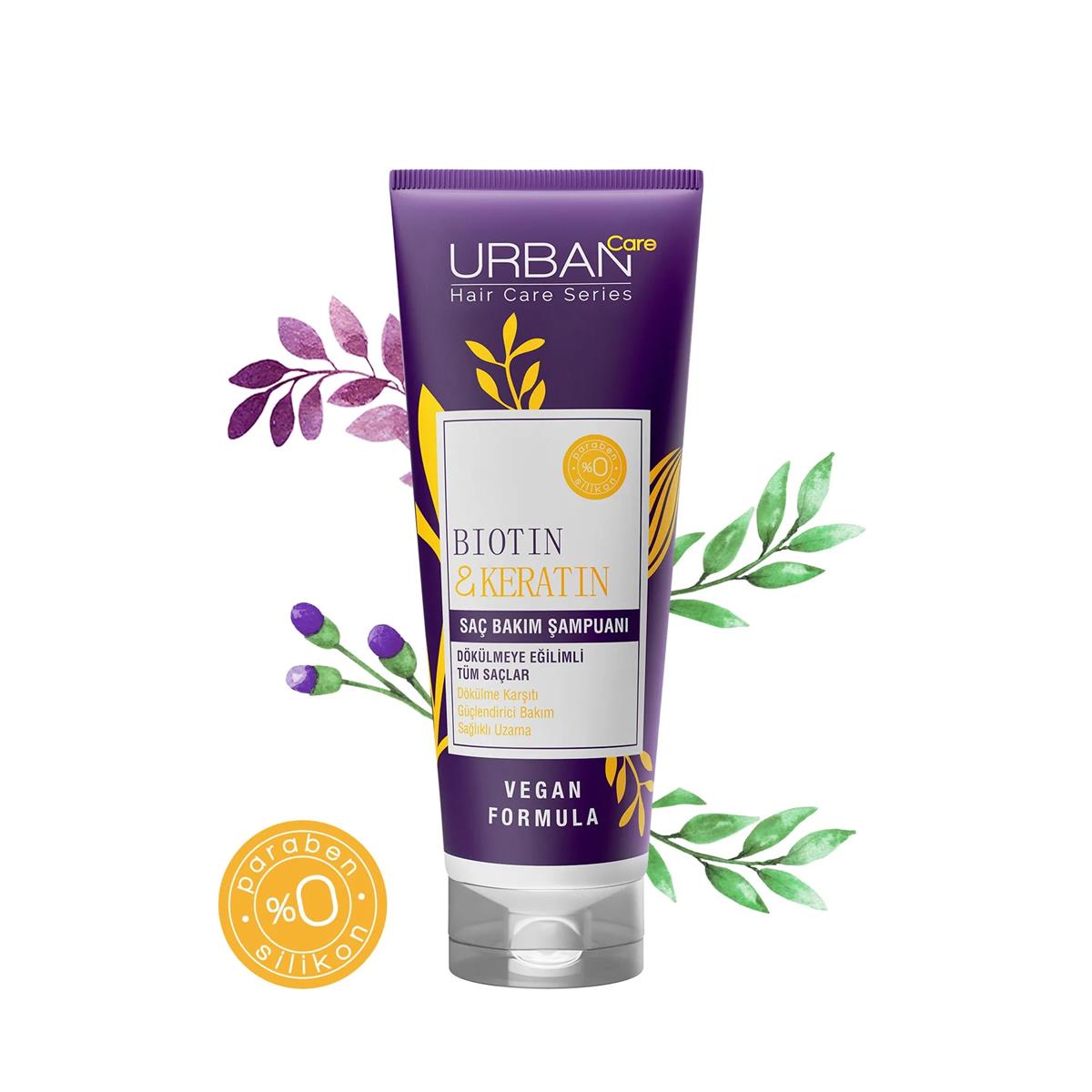 Urban Care Biotin & Keratin Dökülmeye Eğilimli Saçlara Özel Saç Bakım  Şampuanı 250 ML - İndirim Kampanya