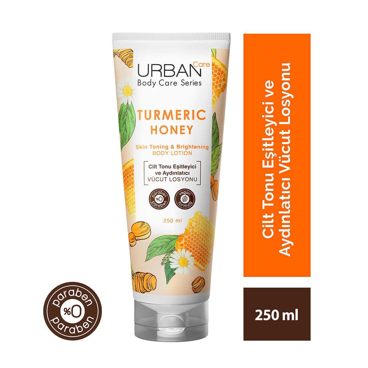 Urban Care Turmeric Honey Cilt Tonu Esitleyici ve Aydınlatıcı Vücut Losyonu 250 ML
