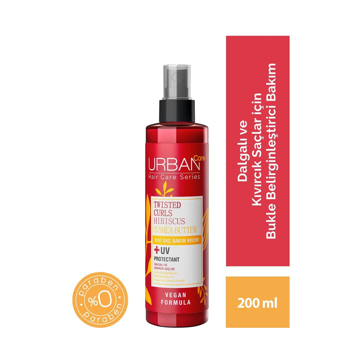 Urban Care Twisted Curls Hibiscus & Shea Butter Sıvı Saç Bakım Kremi 200 ML