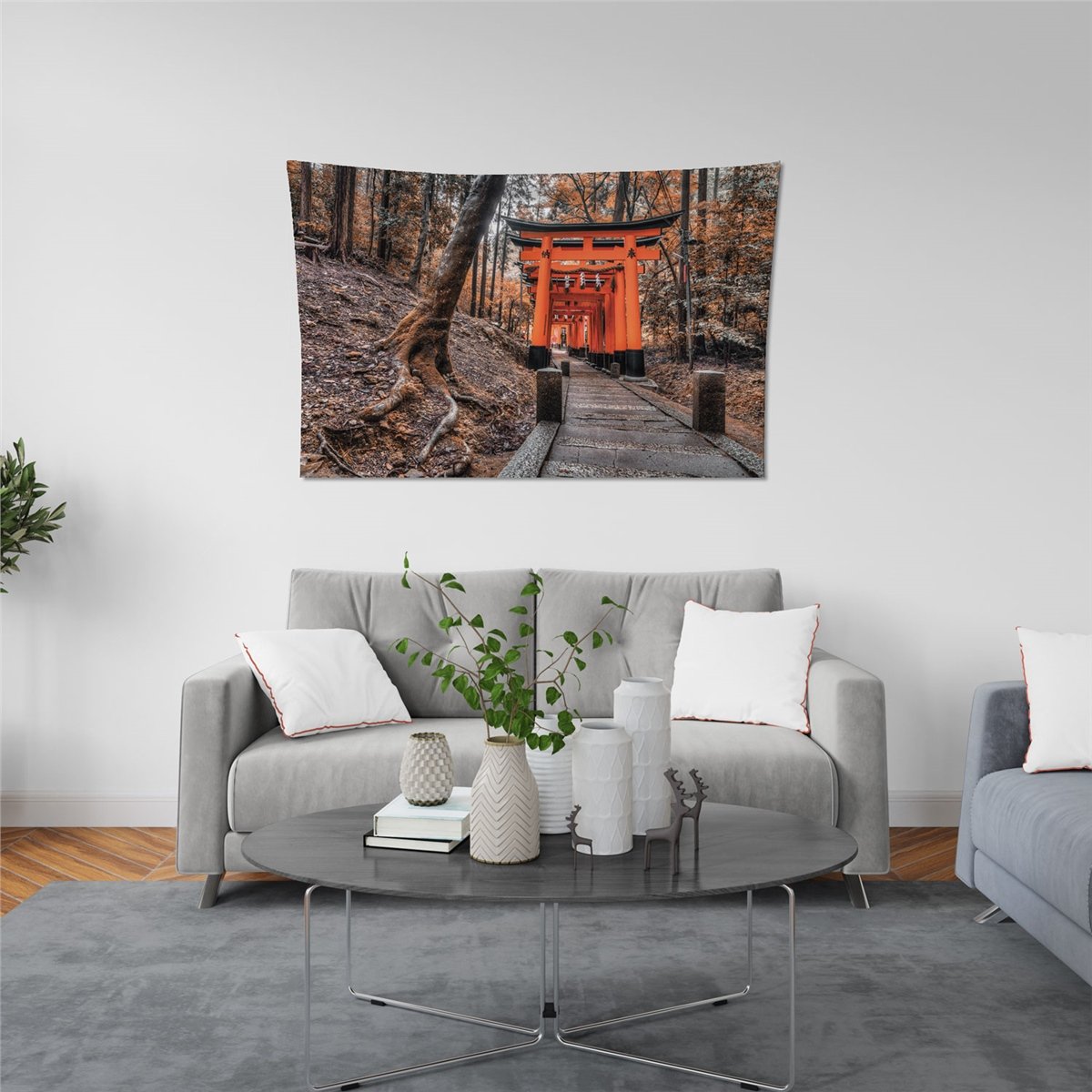 Uzakdoğu Manzaralı Duvar Örtüsü