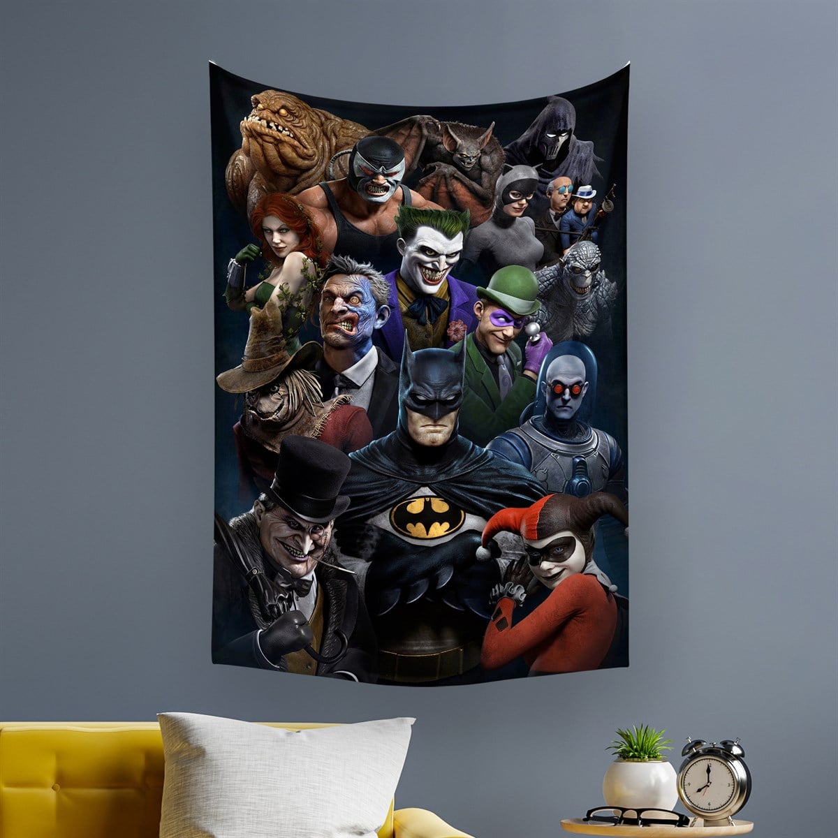 Vagonik Batman Dc Duvar Örtüsü Halısı 140 X 100 Cm-70x100 Cm