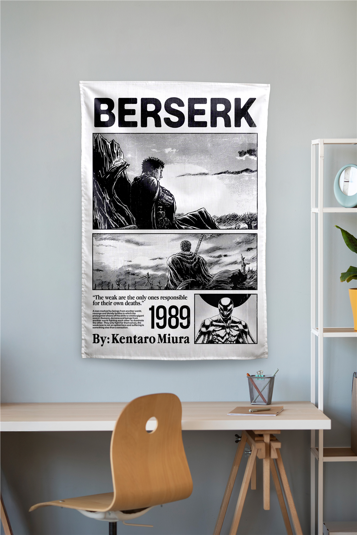 Vagonik Berserk Temalı Anime Duvar Örtüsü Tapestry