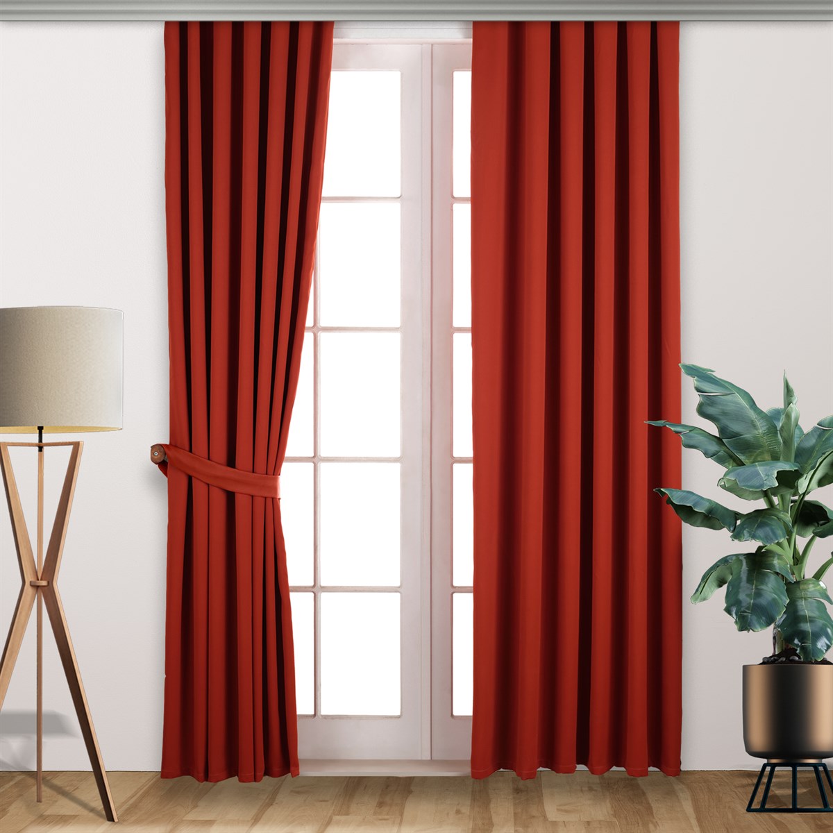 Vagonik Blackout Fon Perde 150 x 250 cm Kırmızı