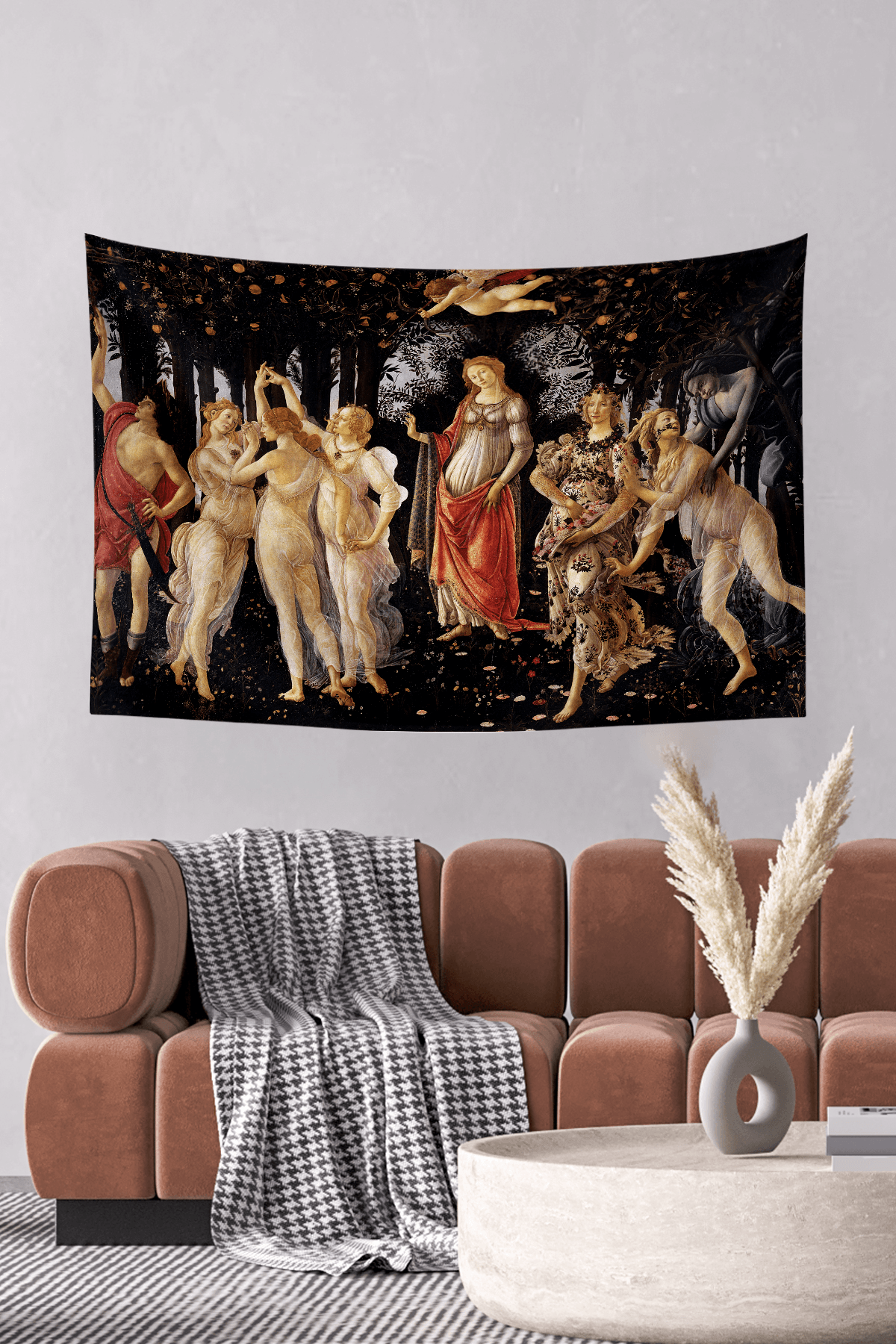 Vagonik Botticelli Primavera Ilkbahar Duvar Örtüsü Halısı