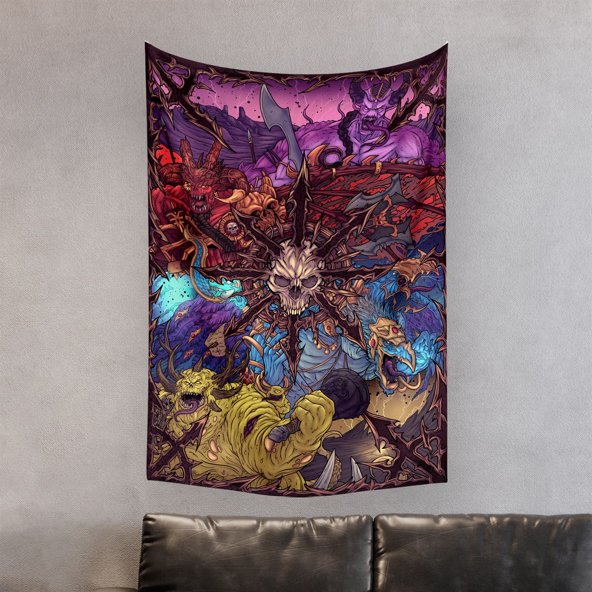 Vagonik Creature War Duvar Örtüsü Halısı 140 X 100 Cm-70x100 Cm