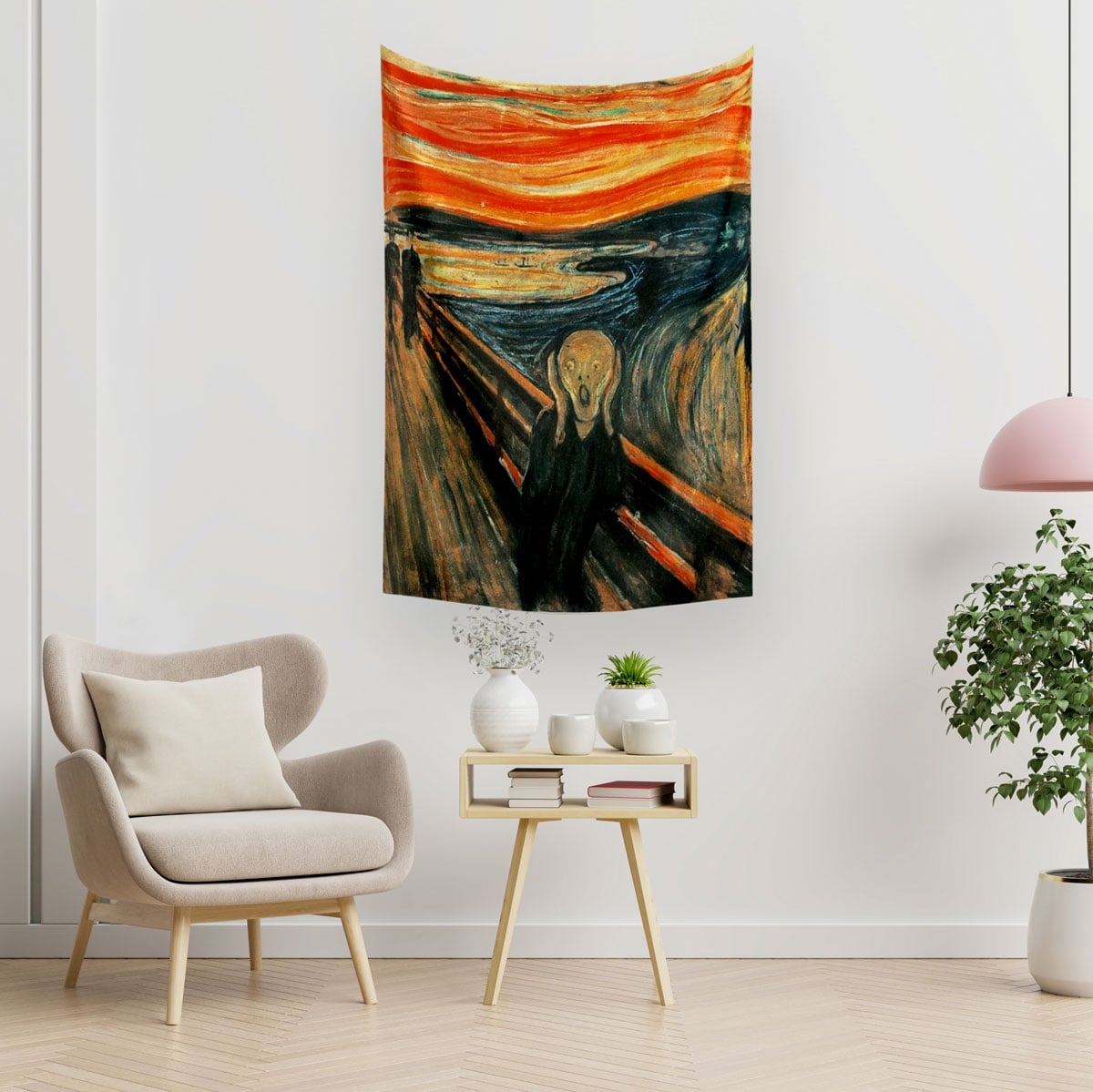 Vagonik Edvard Munch Çığlık Duvar Örtüsü Halısı 140 X 100 Cm-70x100 Cm