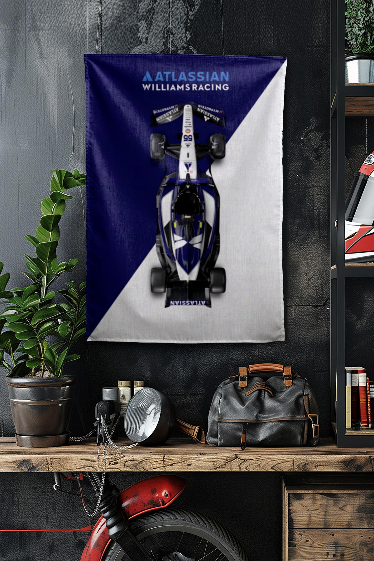 Vagonik F1 Temalı Atlassian Duvar Örtüsü Halısı