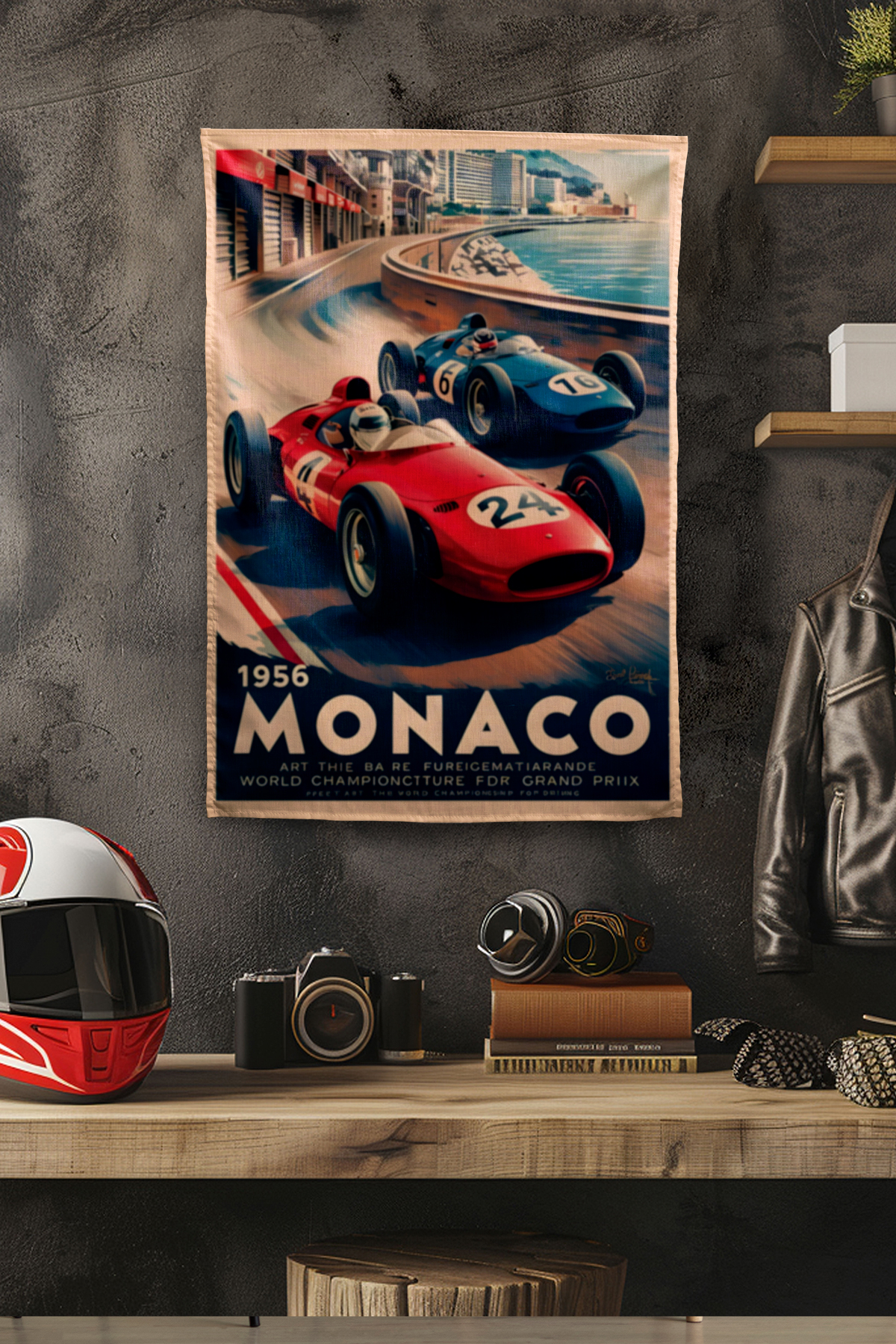 Vagonik F1 Temalı Monaco Art Duvar Örtüsü Halısı