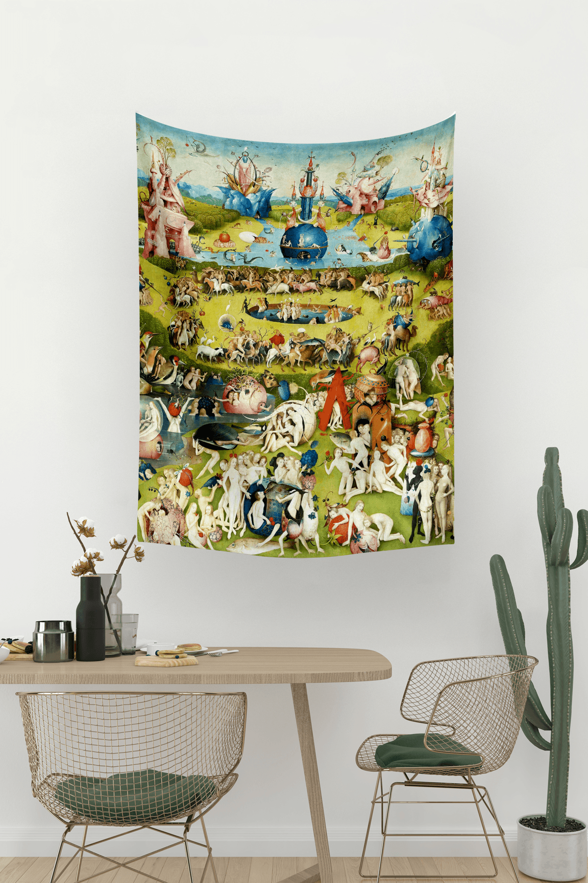Vagonik Hieronymus Bosch Dünyevi Zevkler Bahçesi Duvar Örtüsü Halısı