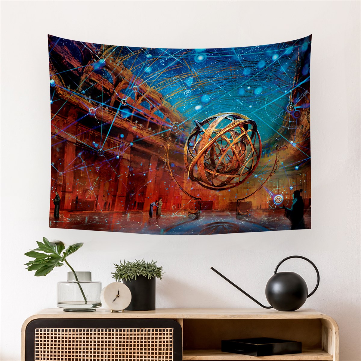Vagonik Mistik Astroloji Duvar Örtüsü Halısı 140 X 100 Cm-70x100 Cm