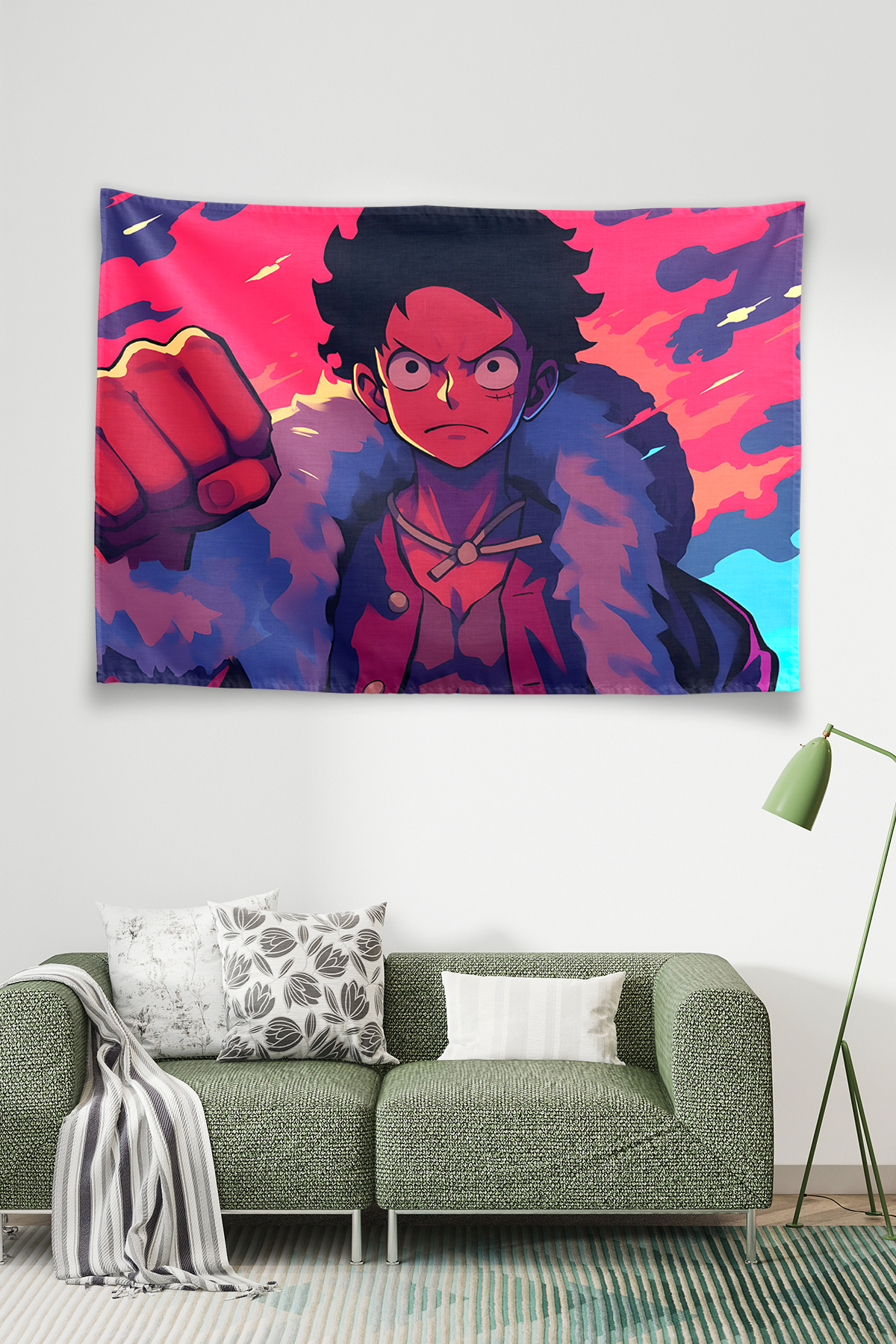 Vagonik One Piece Luffy Gear 5 Fist Power Anime Duvar Örtüsü Tapestry