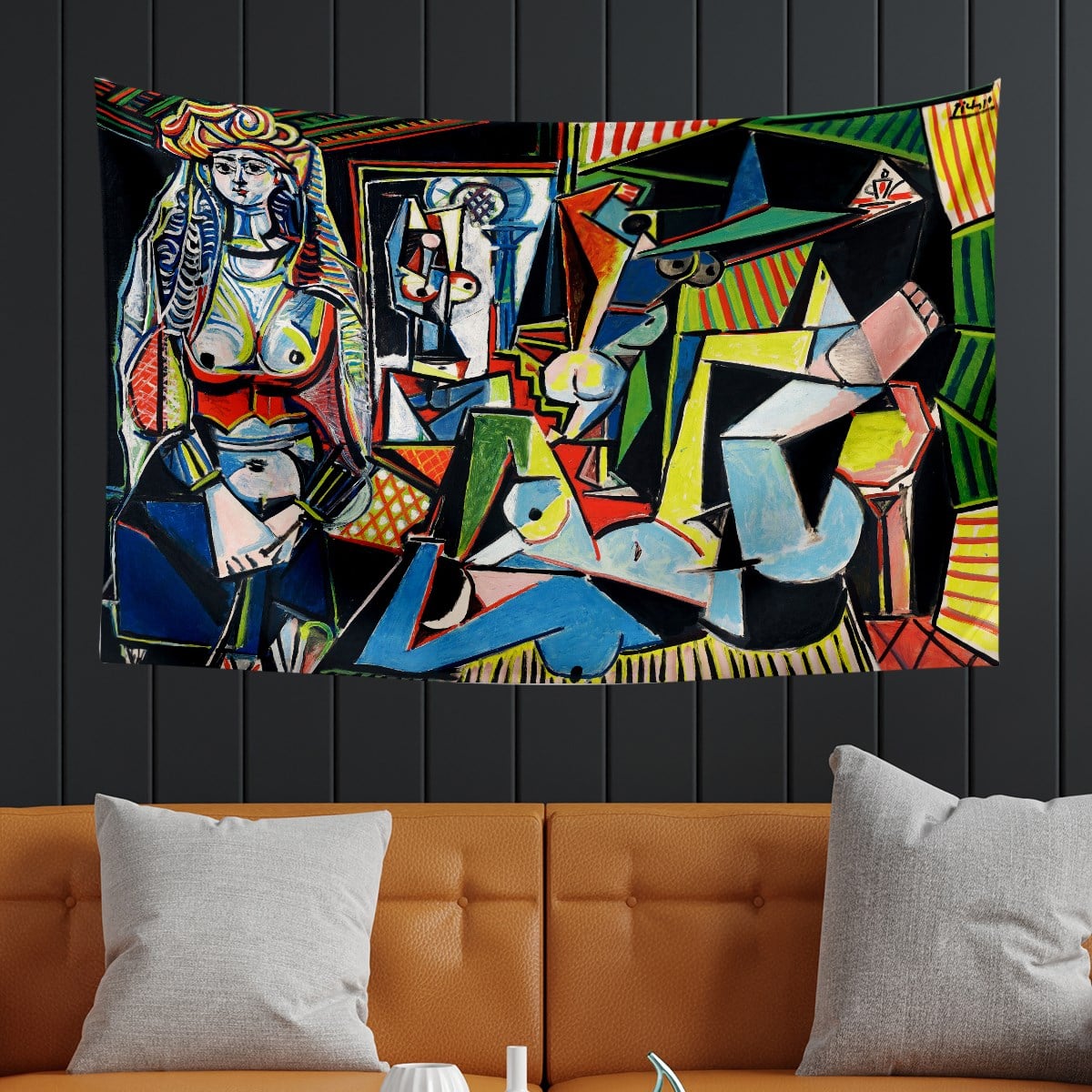 Vagonik Pablo Picasso Cezayirli Kadınlar Duvar Örtüsü Halısı 140x100 Cm-70x100 Cm