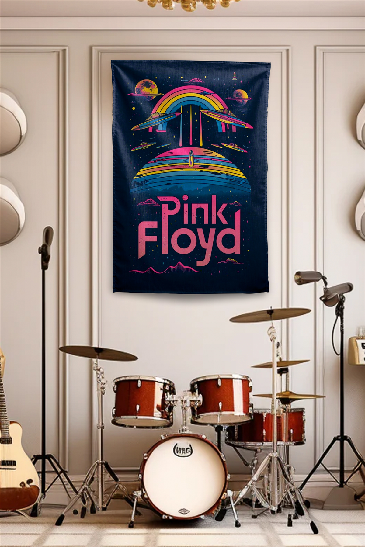 Vagonik Ping Floyd Duvar Örtüsü Duvar Halısı