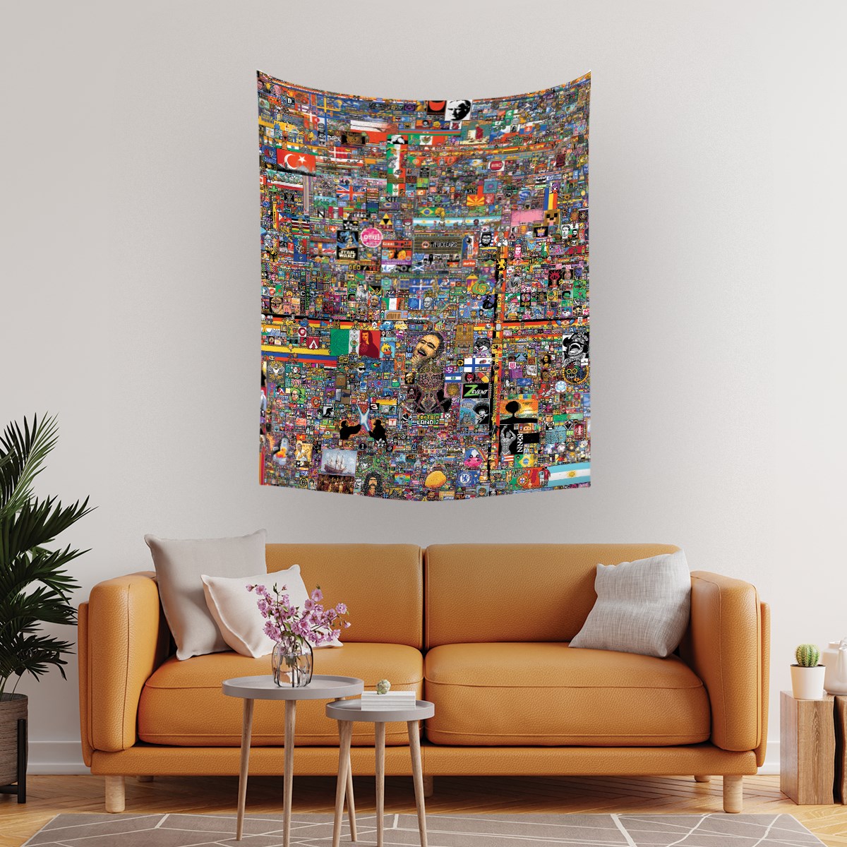 Vagonik Rplace2022 Reddit Nft Temalı Duvar Örtüsü Halısı 70x90 Cm