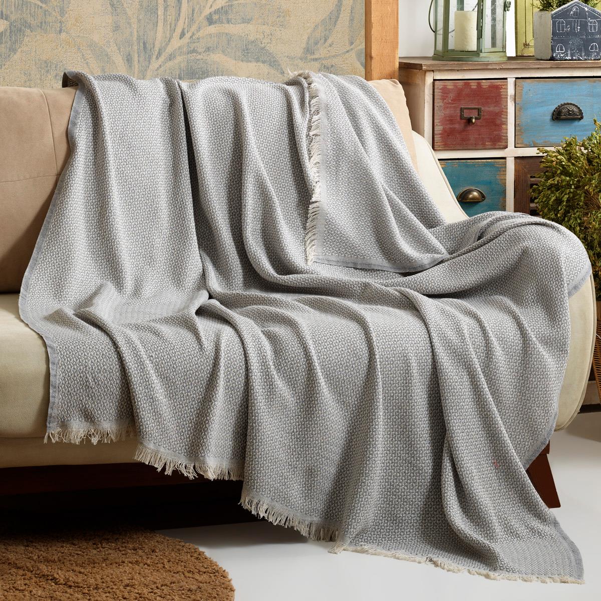 Vagonik Star Sık Dokuma Gri Koltuk Örtüsü 170x210 cm