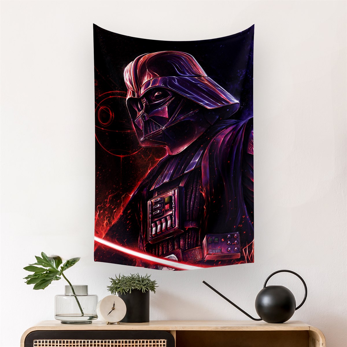 Vagonik Star Wars Darth Vader Duvar Örtüsü Halısı 140 X 100 Cm-70x100 Cm