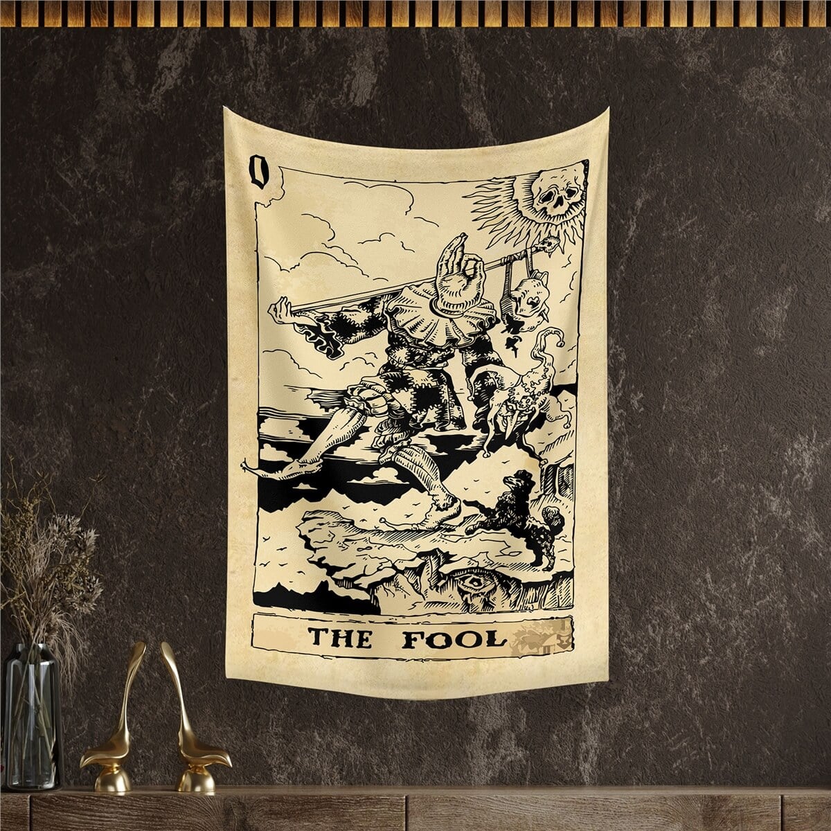Vagonik Tarot Kartı The Fool Duvar Örtüsü Halısı 140x100 Cm-70x100 Cm