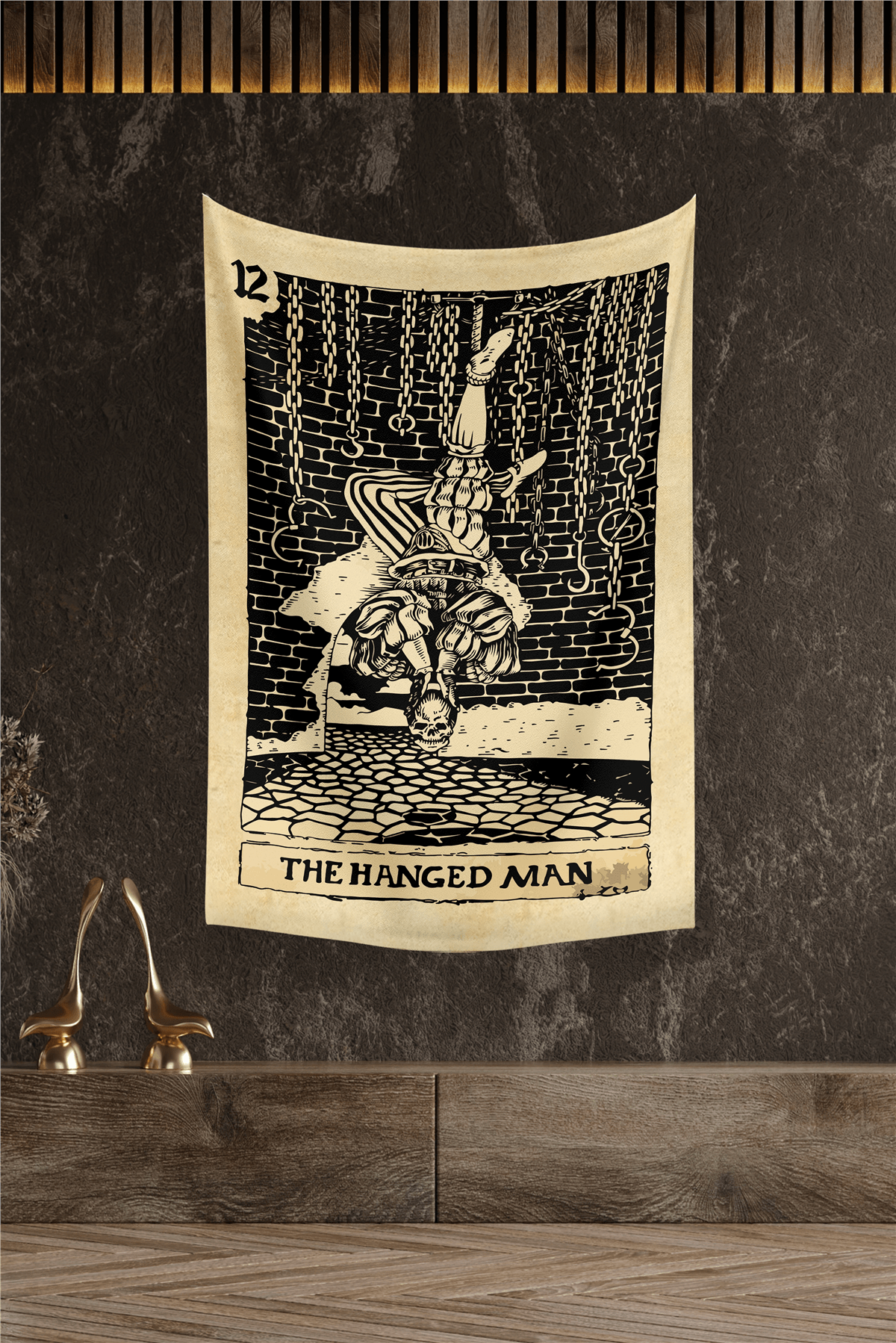 Vagonik Tarot Kartı The Hanged Man Duvar Örtüsü Halısı