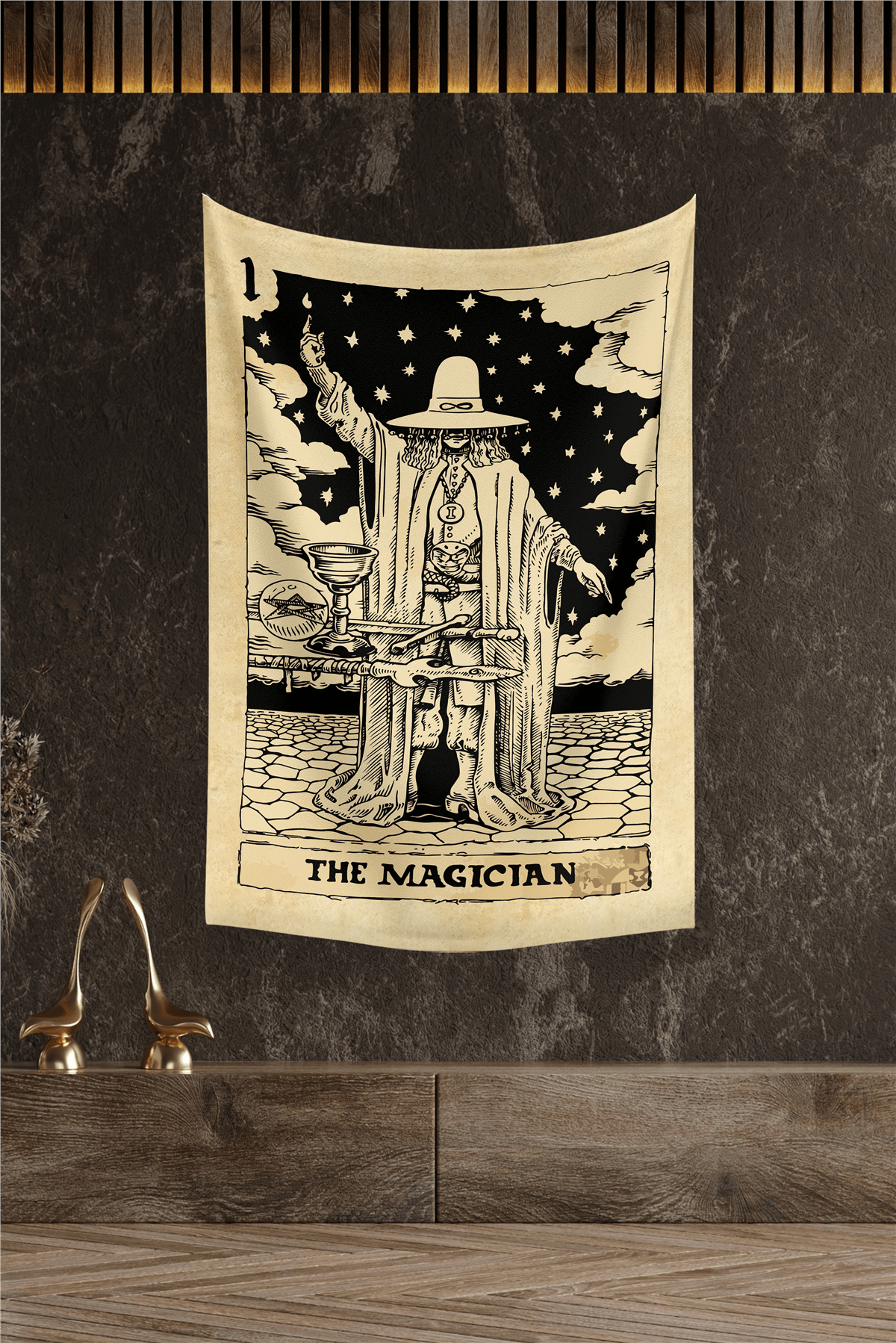 Vagonik Tarot Kartı The Magician Duvar Örtüsü Halısı