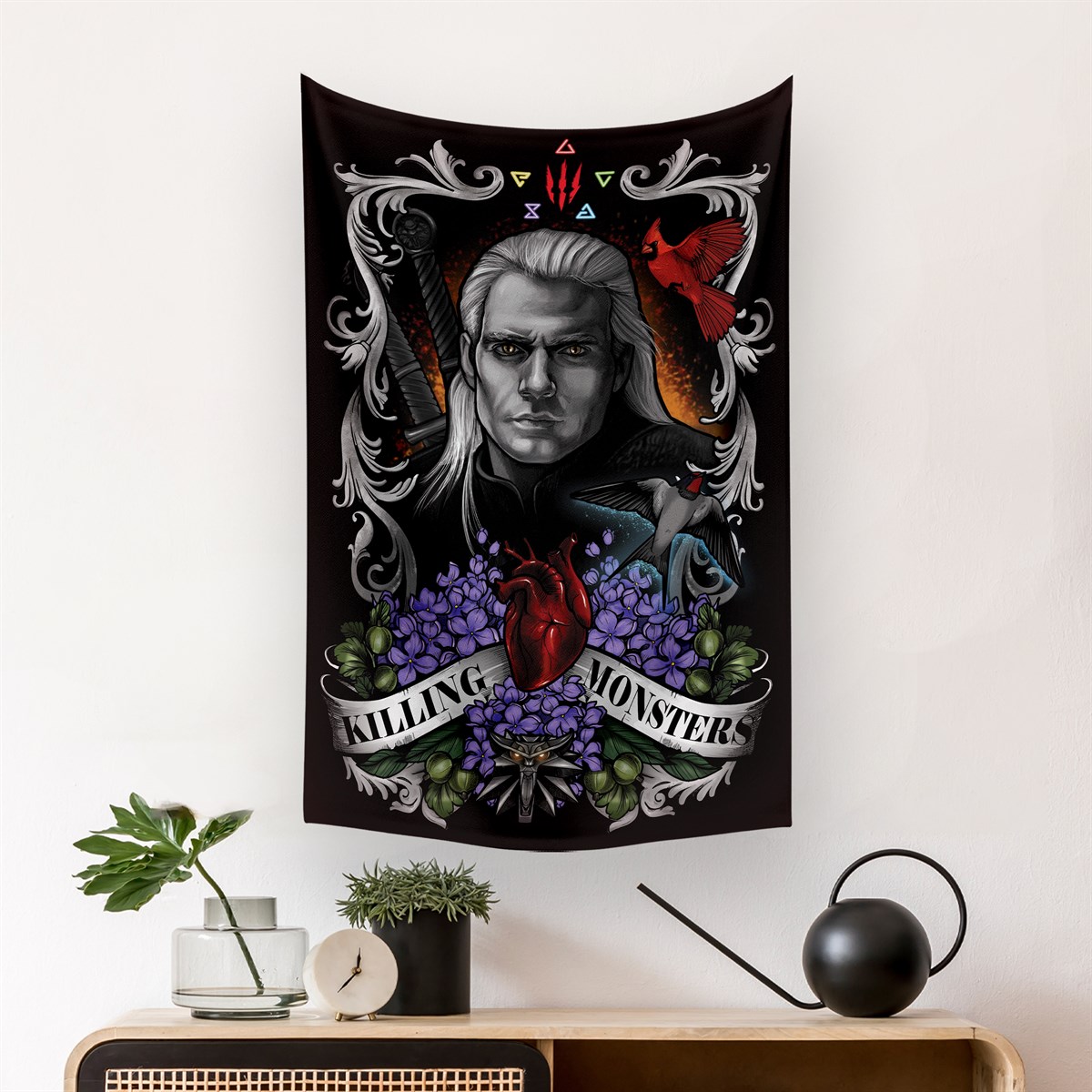 Vagonik The Witcher Duvar Örtüsü Halısı 140 X 100 Cm-70x100 Cm