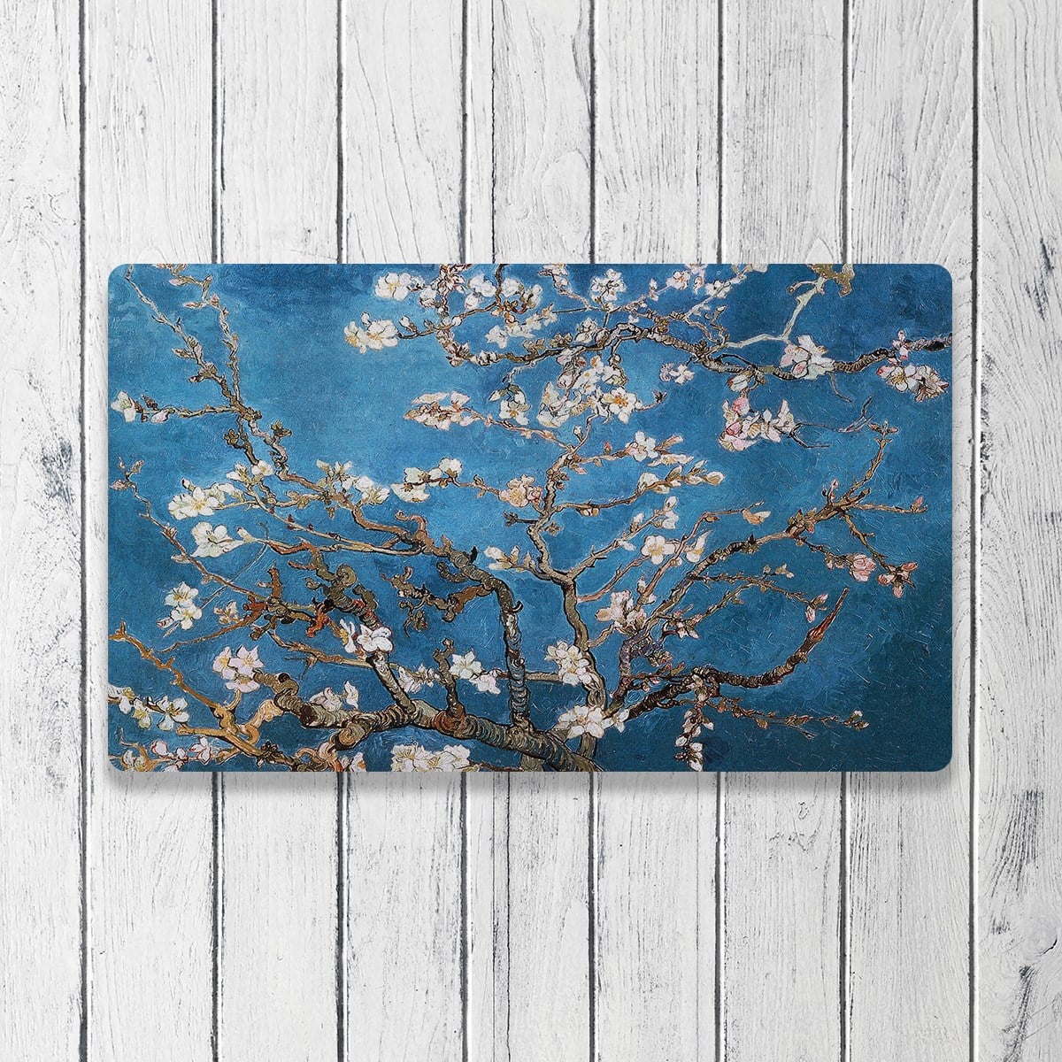 Vagonik Van Gogh Badem Ağacı Dijital Baskılı 50x70cm Dekoratif Çok Amaçlı Iç Ve Dış Kapı Paspası