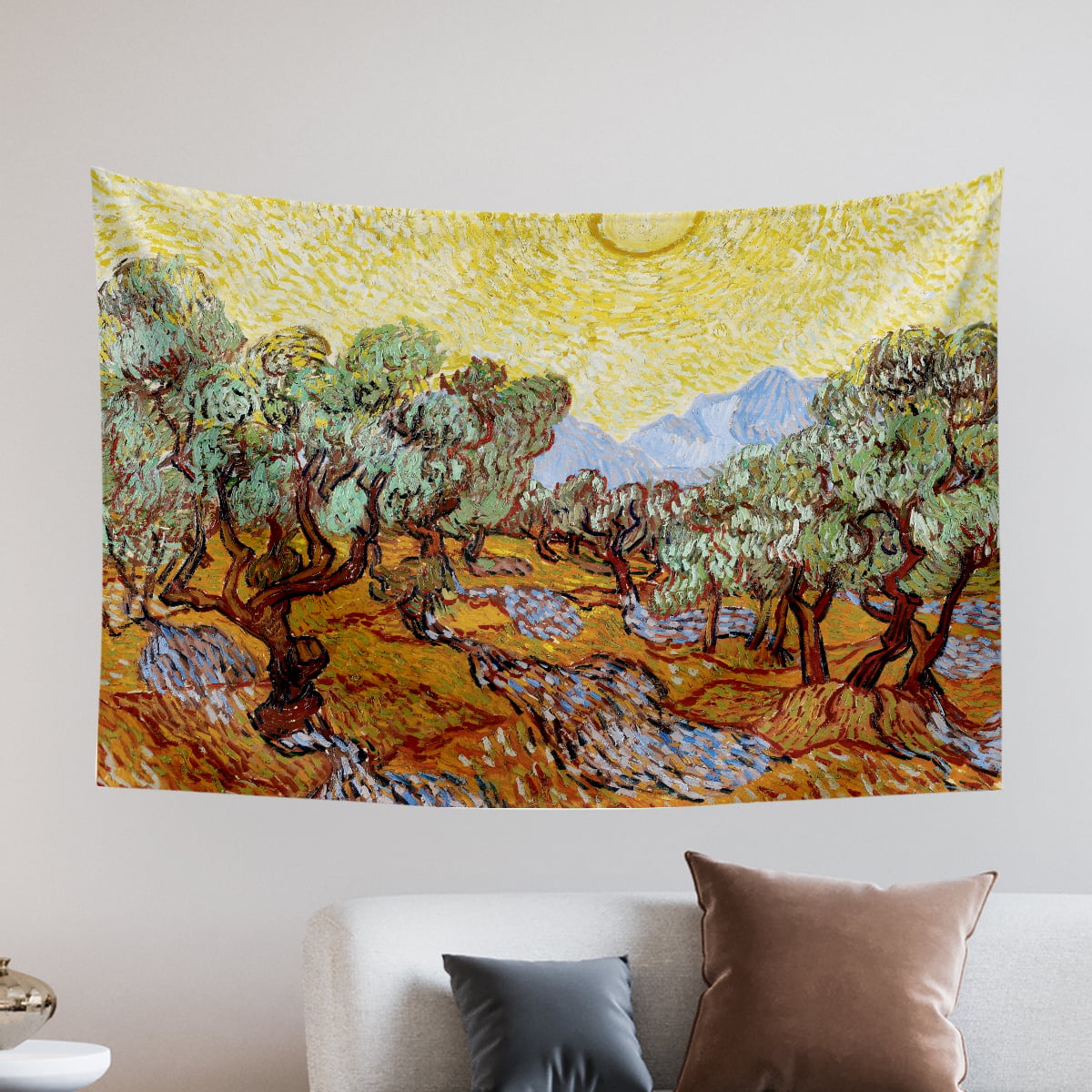 Vagonik Van Gogh Zeytin Ağaçları Duvar Örtüsü Halısı 140 X 100 Cm-70x100 Cm