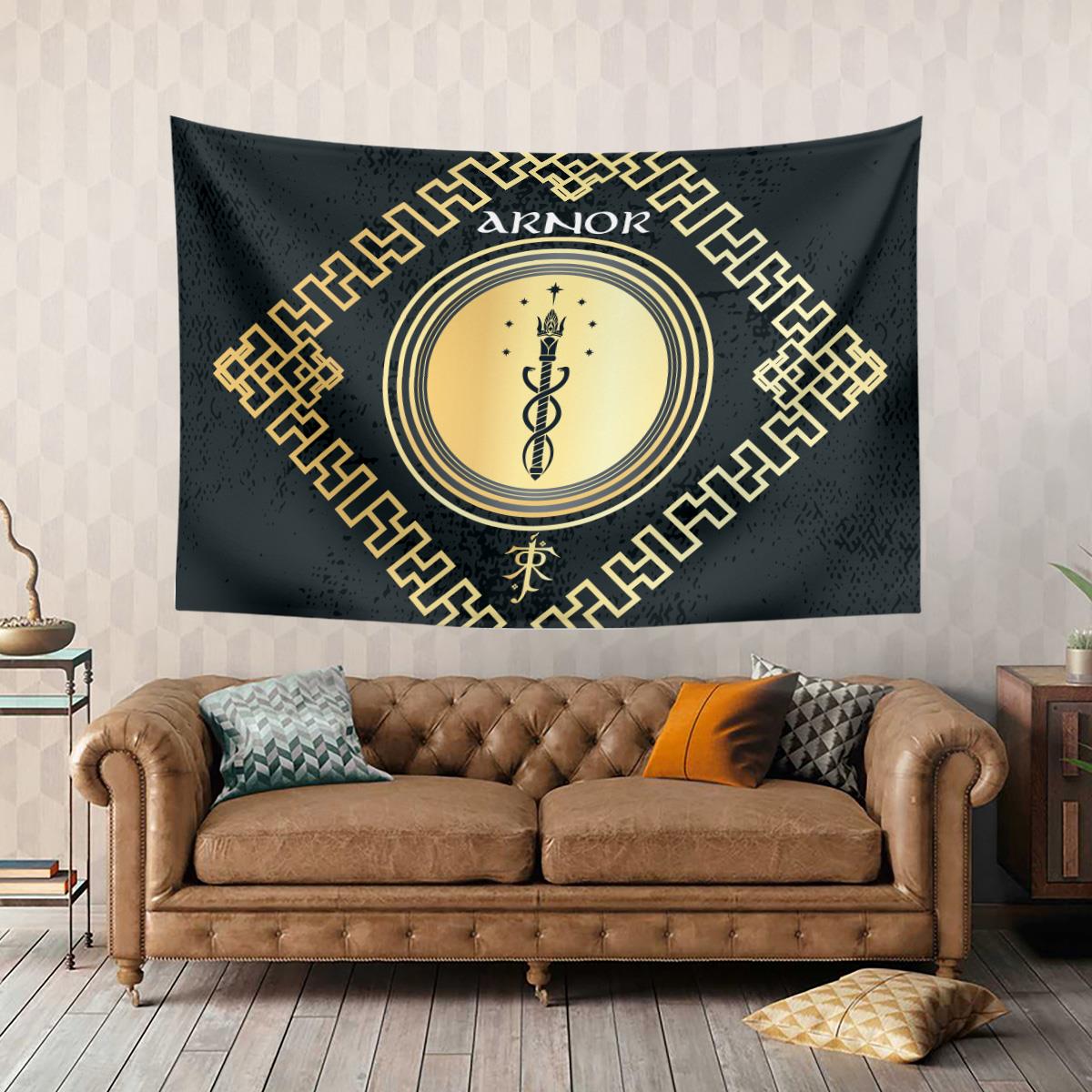 Vagonik Yüzüklerin Efendisi Arnor Duvar Örtüsü Halısı 140x100 Cm-70x100 Cm