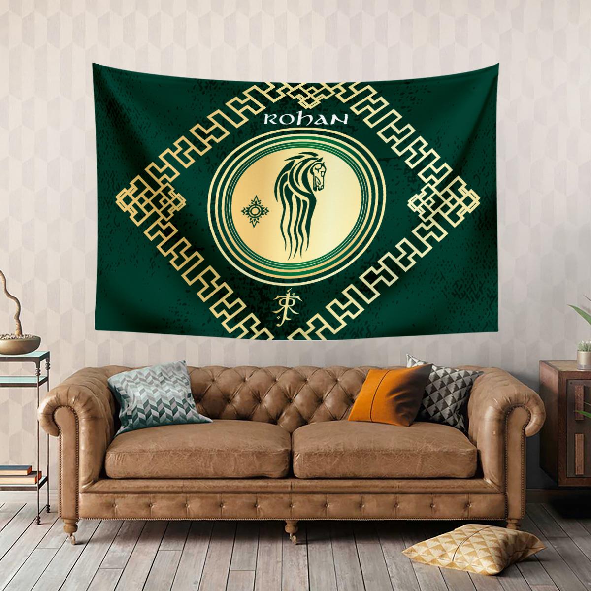 Vagonik Yüzüklerin Efendisi Rohan Duvar Örtüsü Halısı 140x100 Cm-70x100 Cm