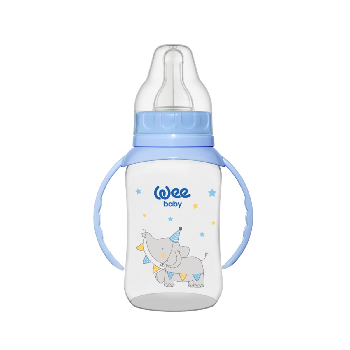 Wee Baby Klasik Kulplu PP Biberon 150 ml-Mavi
