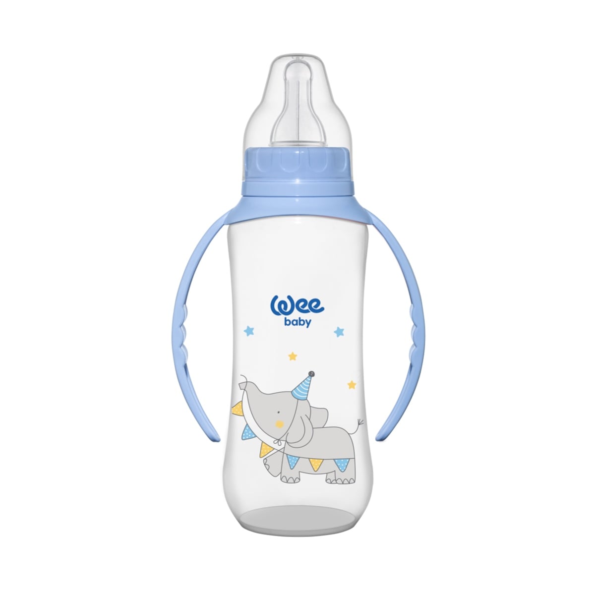 Wee Baby Klasik Kulplu PP Biberon 270 ml-Mavi