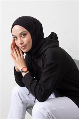 Kapşonlu Spor Sweat Siyah